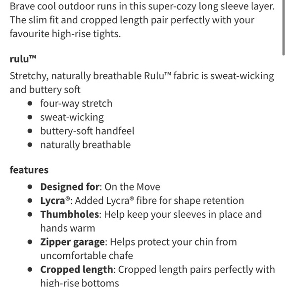 Lululemon Its Rulu Long Sleeve *2020 - Picture 6 of 11